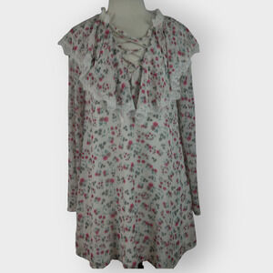 Endless Rose Primrose Print Floral Flowy Dress Size Medium EUC